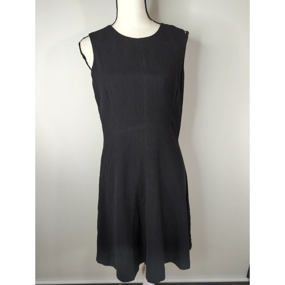 Theory Black Fit And Flare Dress Women's Size 10 Career Wear‎ Preppy Academia
